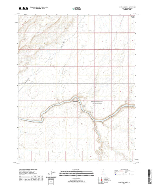 Whirlwind Draw Utah US Topo Map Image