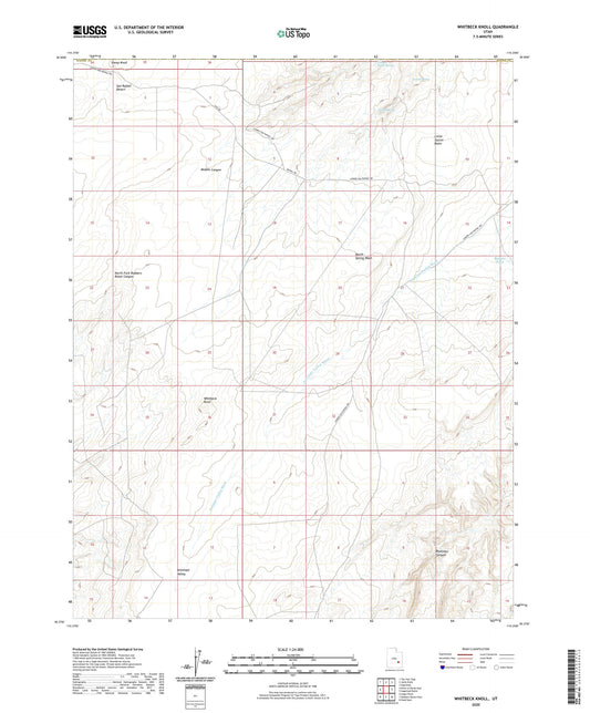 Whitbeck Knoll Utah US Topo Map Image