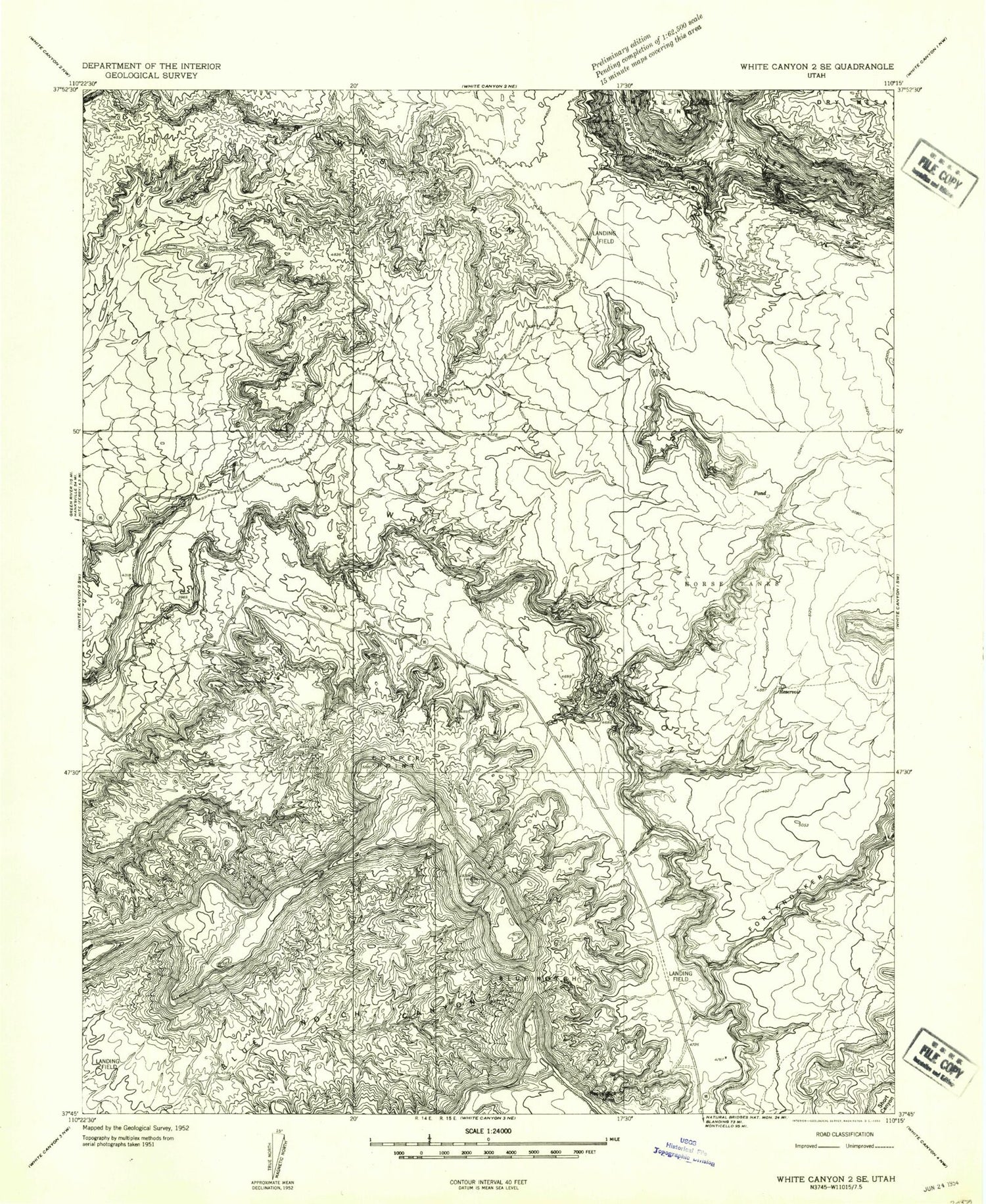 Classic USGS Copper Point Utah 7.5'x7.5' Topo Map Image