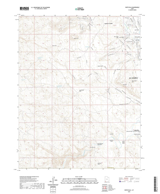 White Hills Utah US Topo Map Image