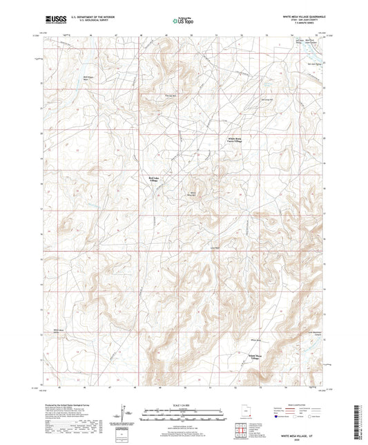 White Mesa Village Utah US Topo Map Image
