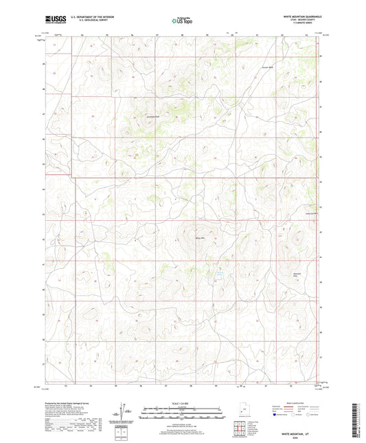 White Mountain Utah US Topo Map Image