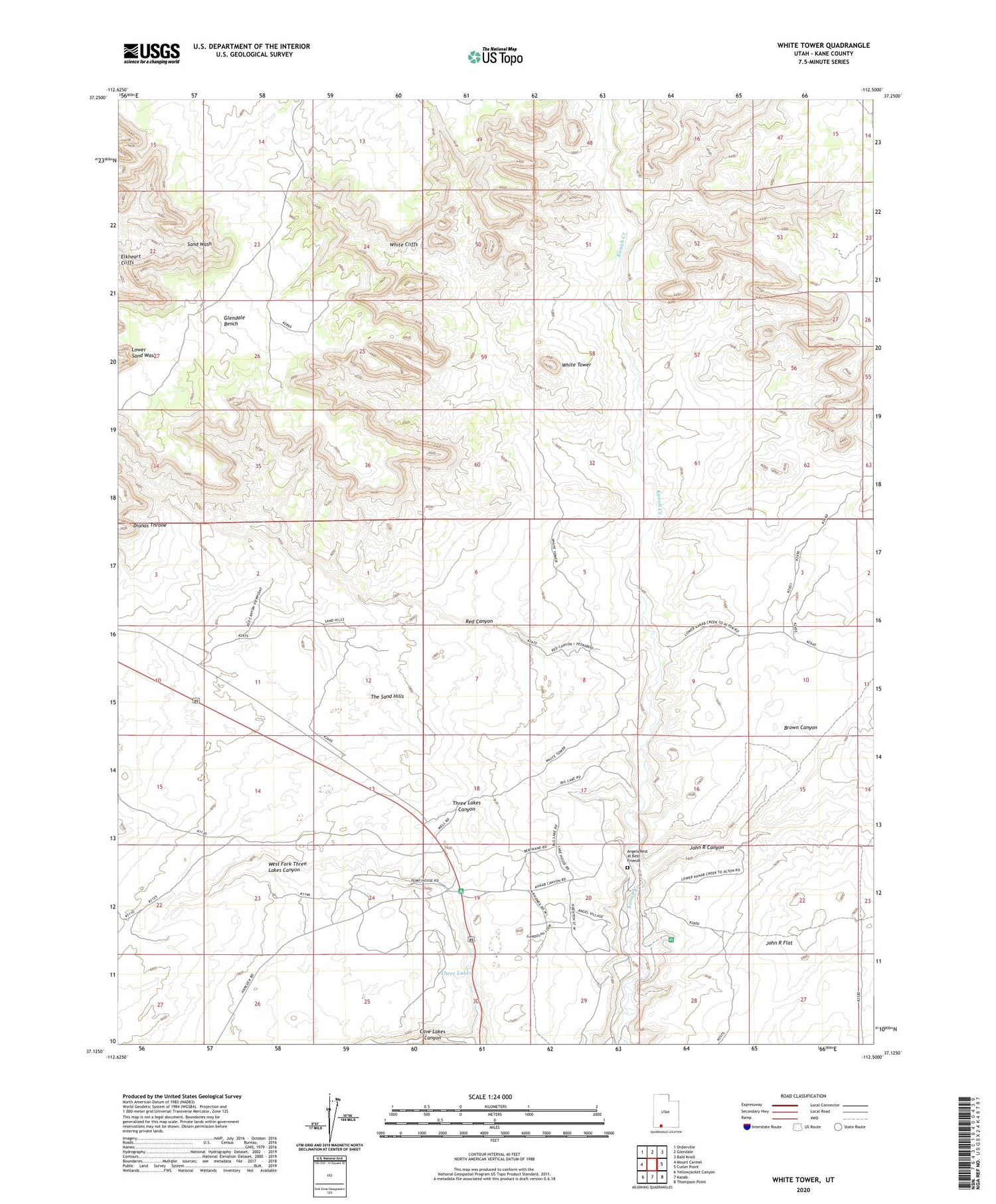 White Tower Utah US Topo Map Image