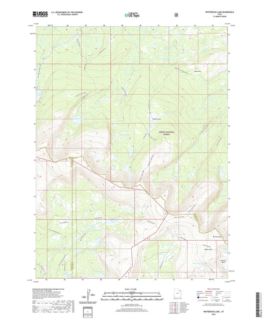 Whiterocks Lake Utah US Topo Map Image
