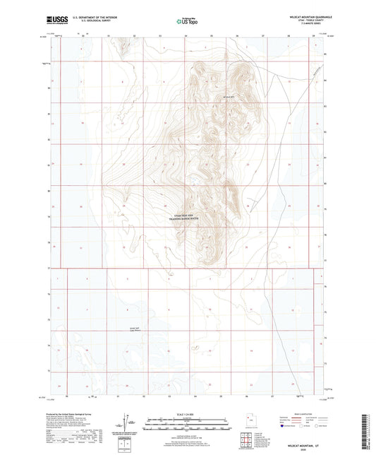 Wildcat Mountain Utah US Topo Map Image