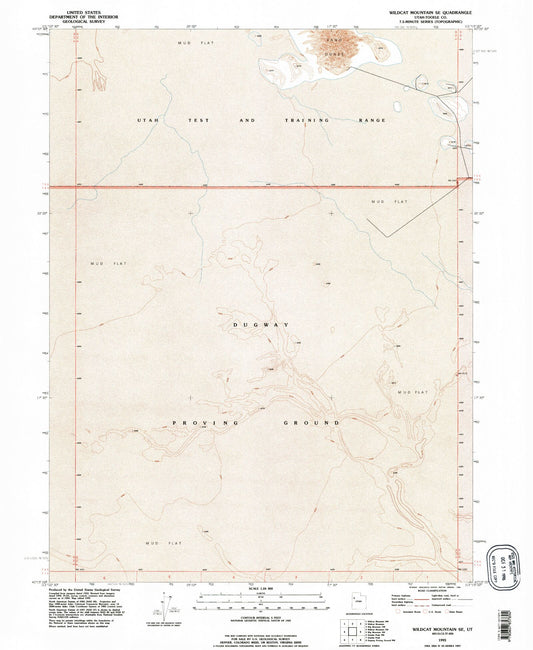 Classic USGS Wildcat Mountain SE Utah 7.5'x7.5' Topo Map Image