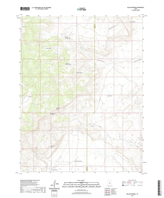Willow Springs Utah US Topo Map Image