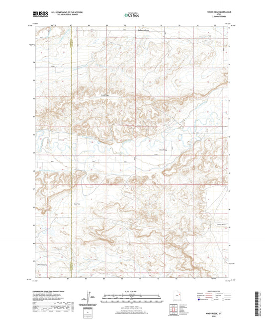 Windy Ridge Utah US Topo Map Image