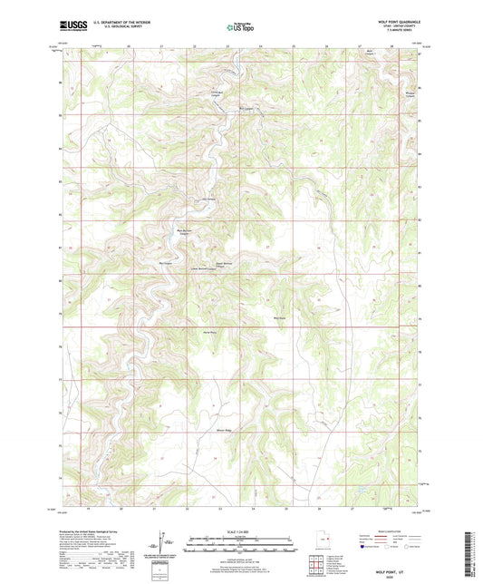 Wolf Point Utah US Topo Map Image