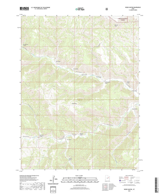 Wood Canyon Utah US Topo Map Image