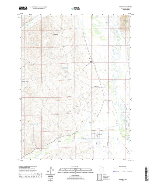 Woodruff Utah US Topo Map Image