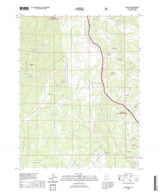 Yogo Creek Utah US Topo Map Image