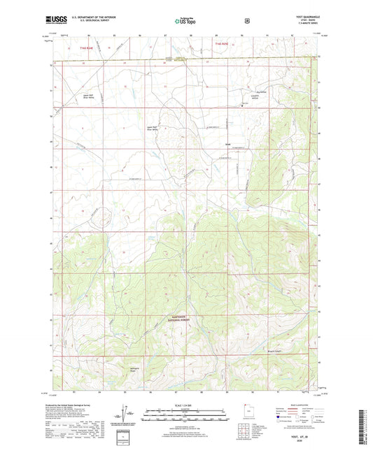 Yost Utah US Topo Map Image