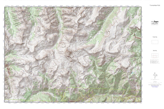 Uncompahgre Peak MyTopo Explorer Series Map Image
