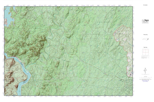 Uwharrie MyTopo Explorer Series Map Image