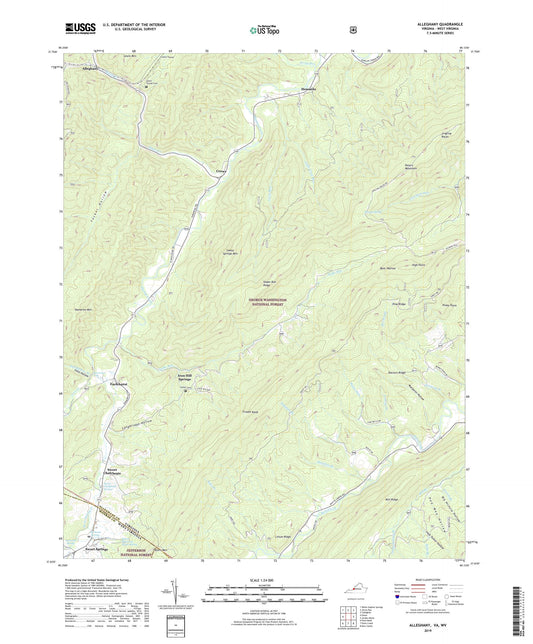 Alleghany Virginia US Topo Map Image