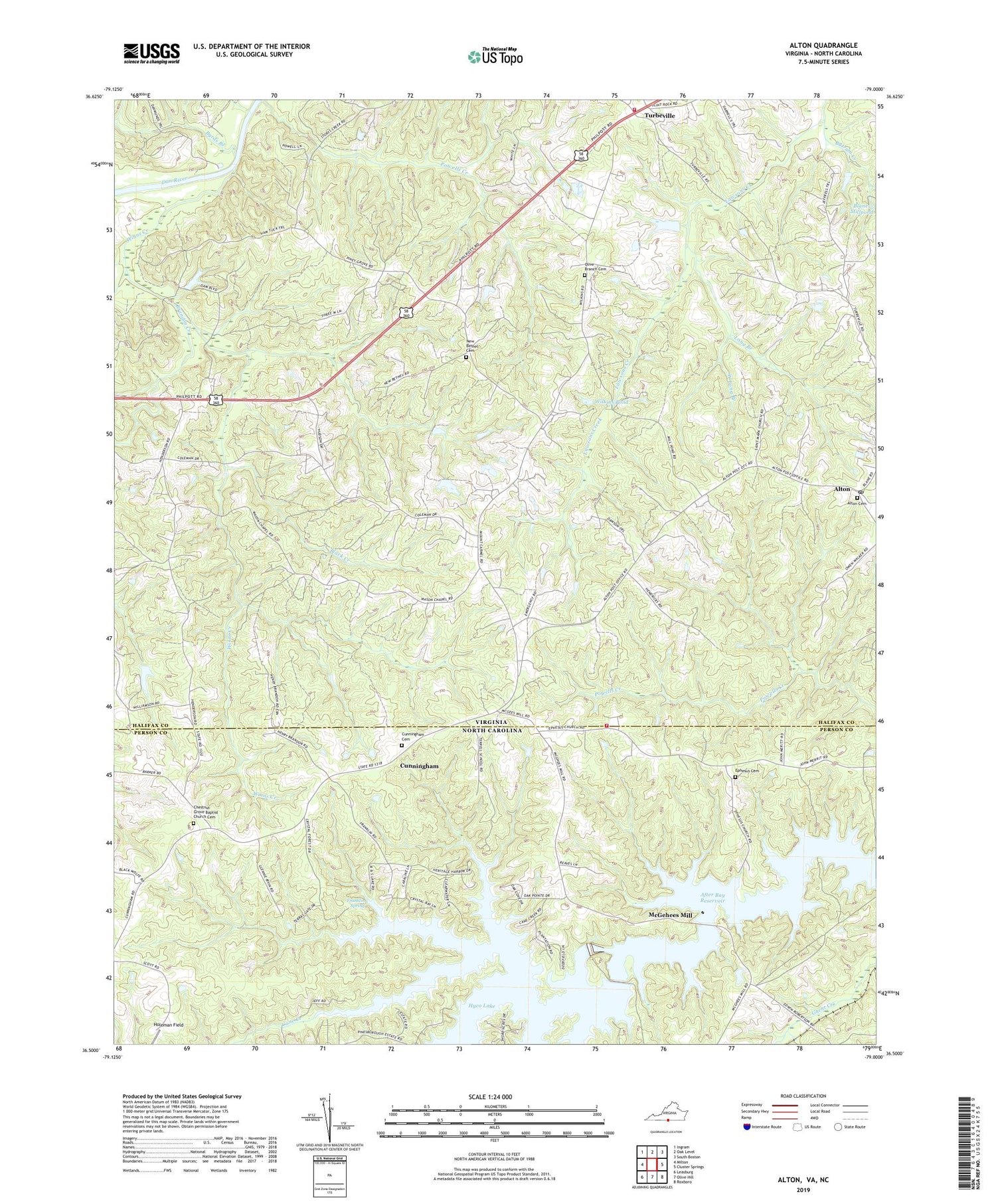 Alton Virginia US Topo Map Image