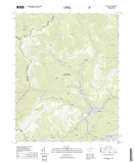 Appalachia Virginia US Topo Map Image