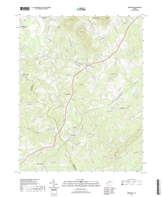 Arrington Virginia US Topo Map Image