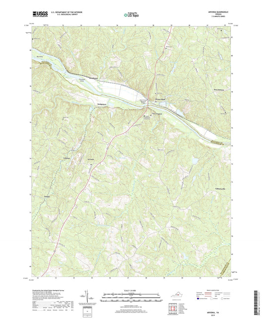 Arvonia Virginia US Topo Map Image