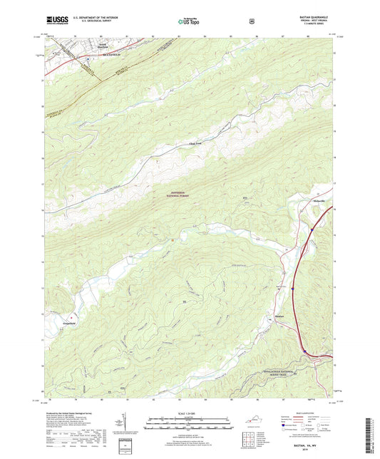 Bastian Virginia US Topo Map Image