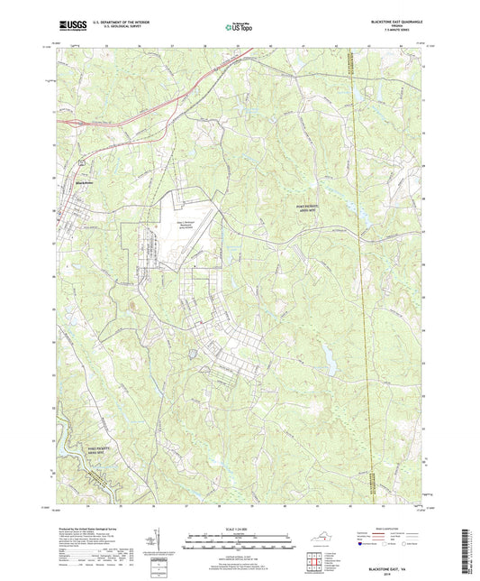 Blackstone East Virginia US Topo Map Image