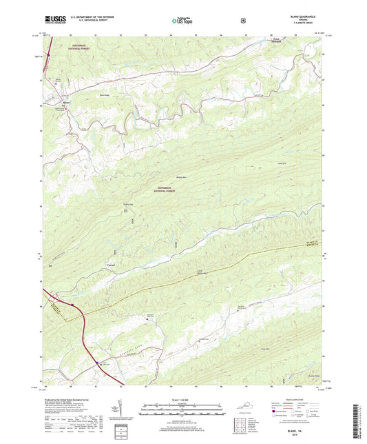 Bland Virginia US Topo Map Image
