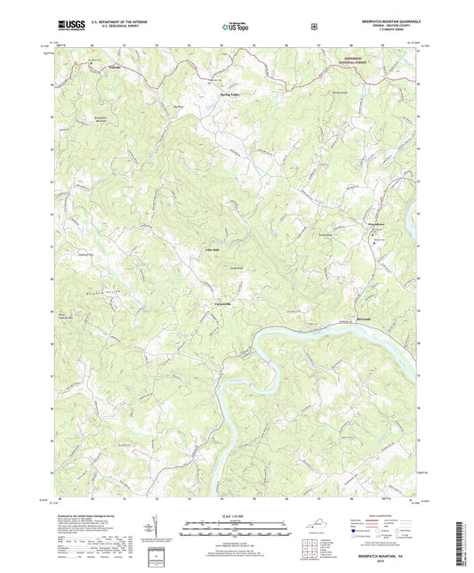 Brierpatch Mountain Virginia US Topo Map Image