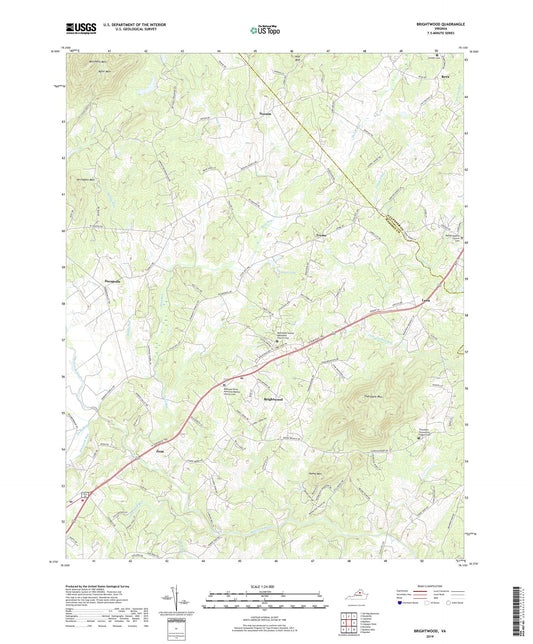 Brightwood Virginia US Topo Map Image