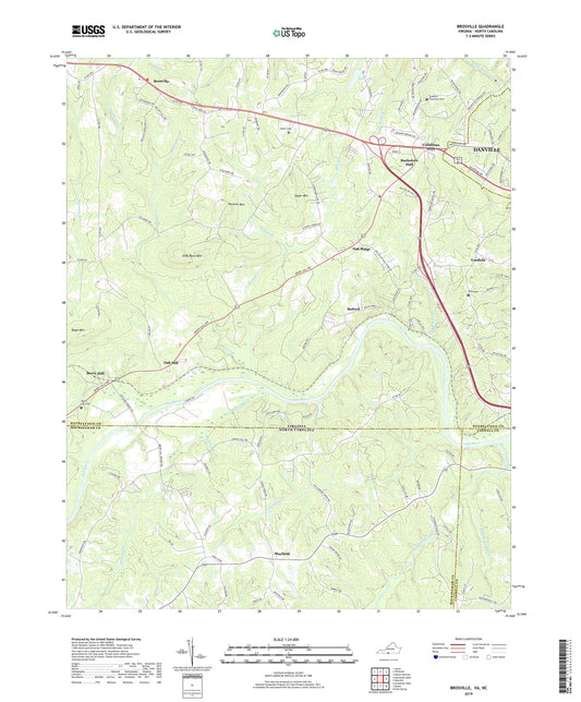 Brosville Virginia US Topo Map Image