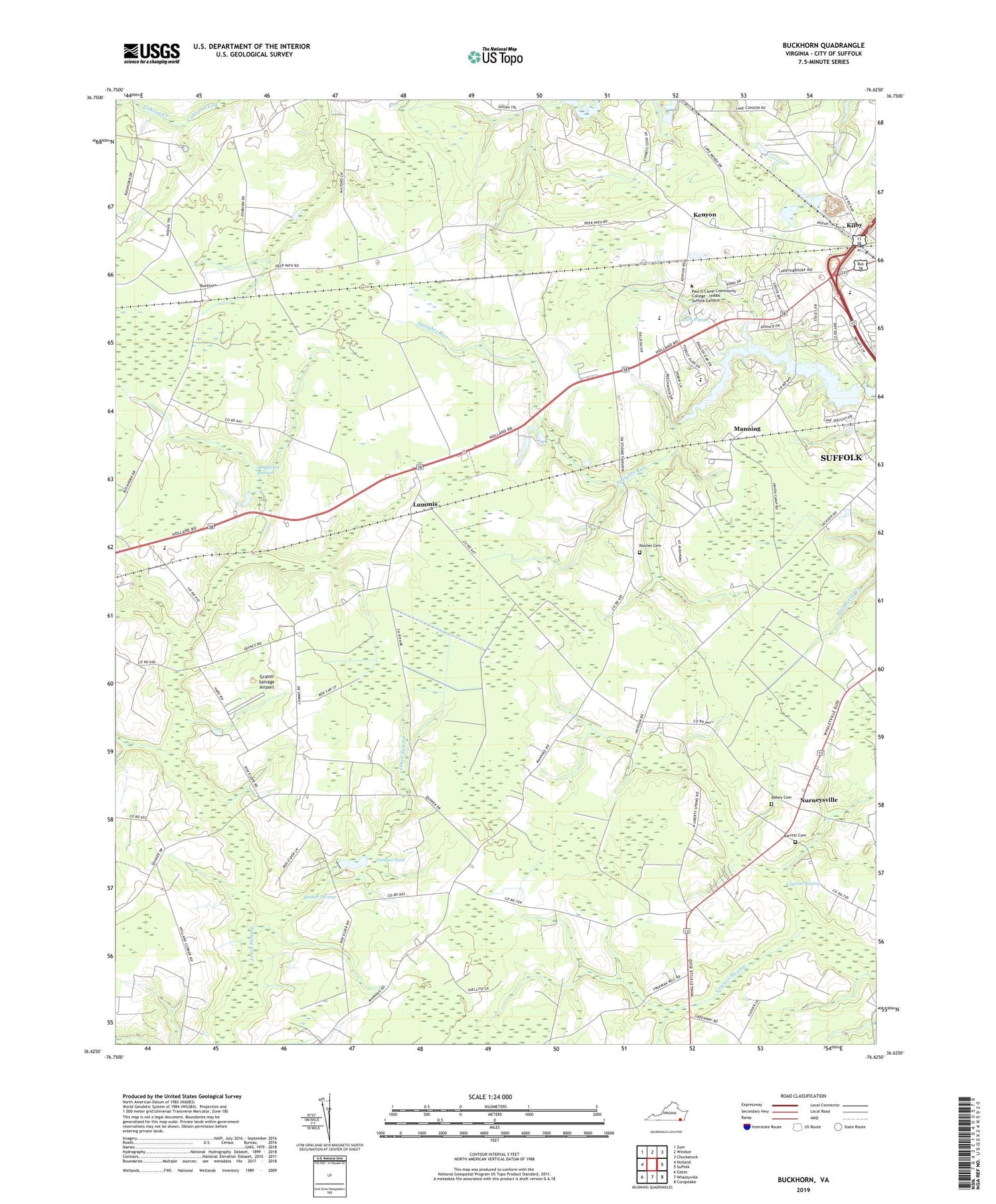 Buckhorn Virginia US Topo Map Image