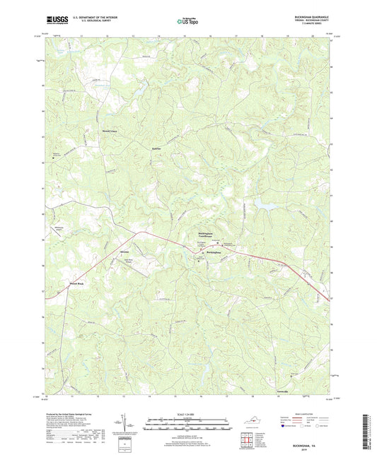 Buckingham Virginia US Topo Map Image