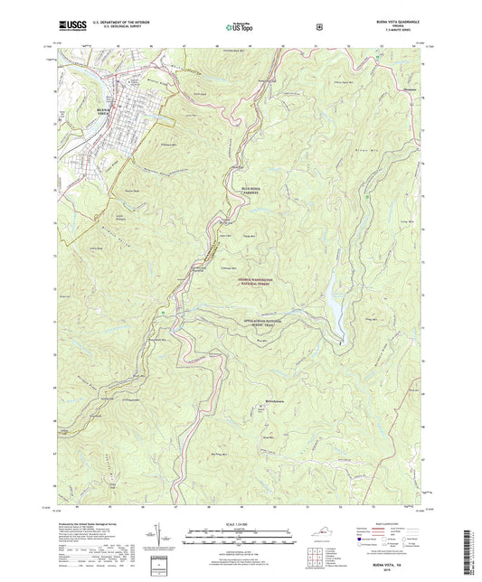 Buena Vista Virginia US Topo Map Image
