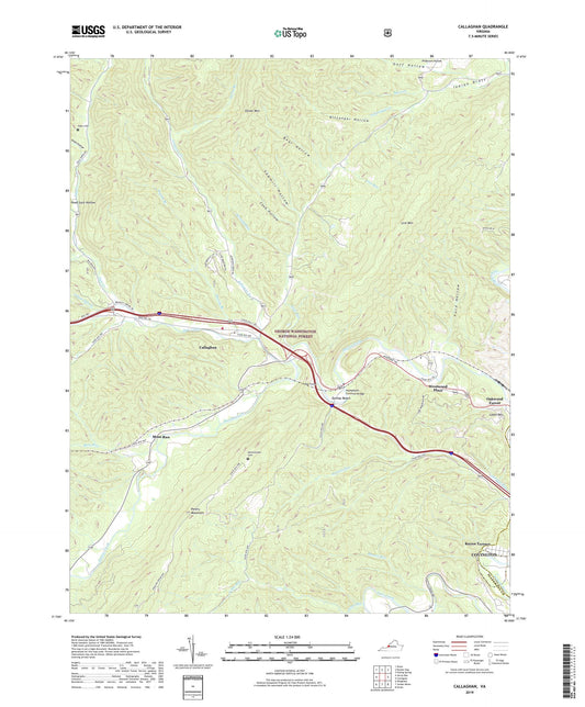 Callaghan Virginia US Topo Map Image