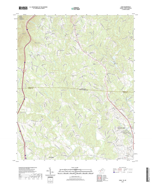 Cana Virginia US Topo Map Image
