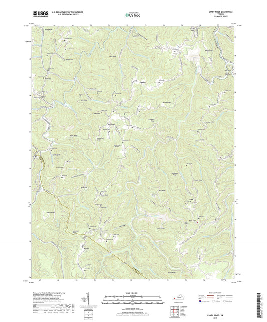 Caney Ridge Virginia US Topo Map Image
