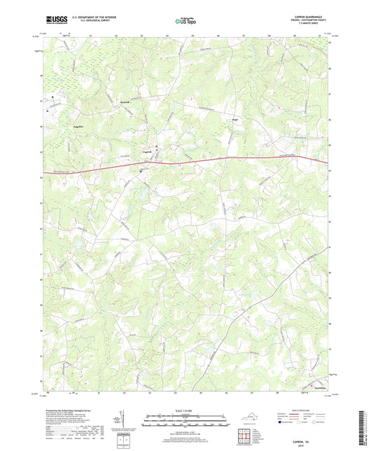 Capron Virginia US Topo Map Image