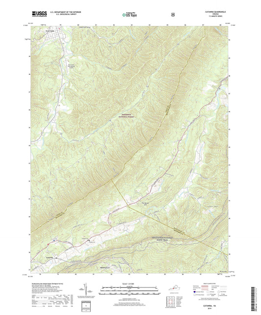 Catawba Virginia US Topo Map Image