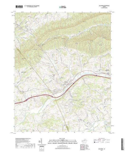Chilhowie Virginia US Topo Map Image