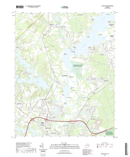 Chuckatuck Virginia US Topo Map Image
