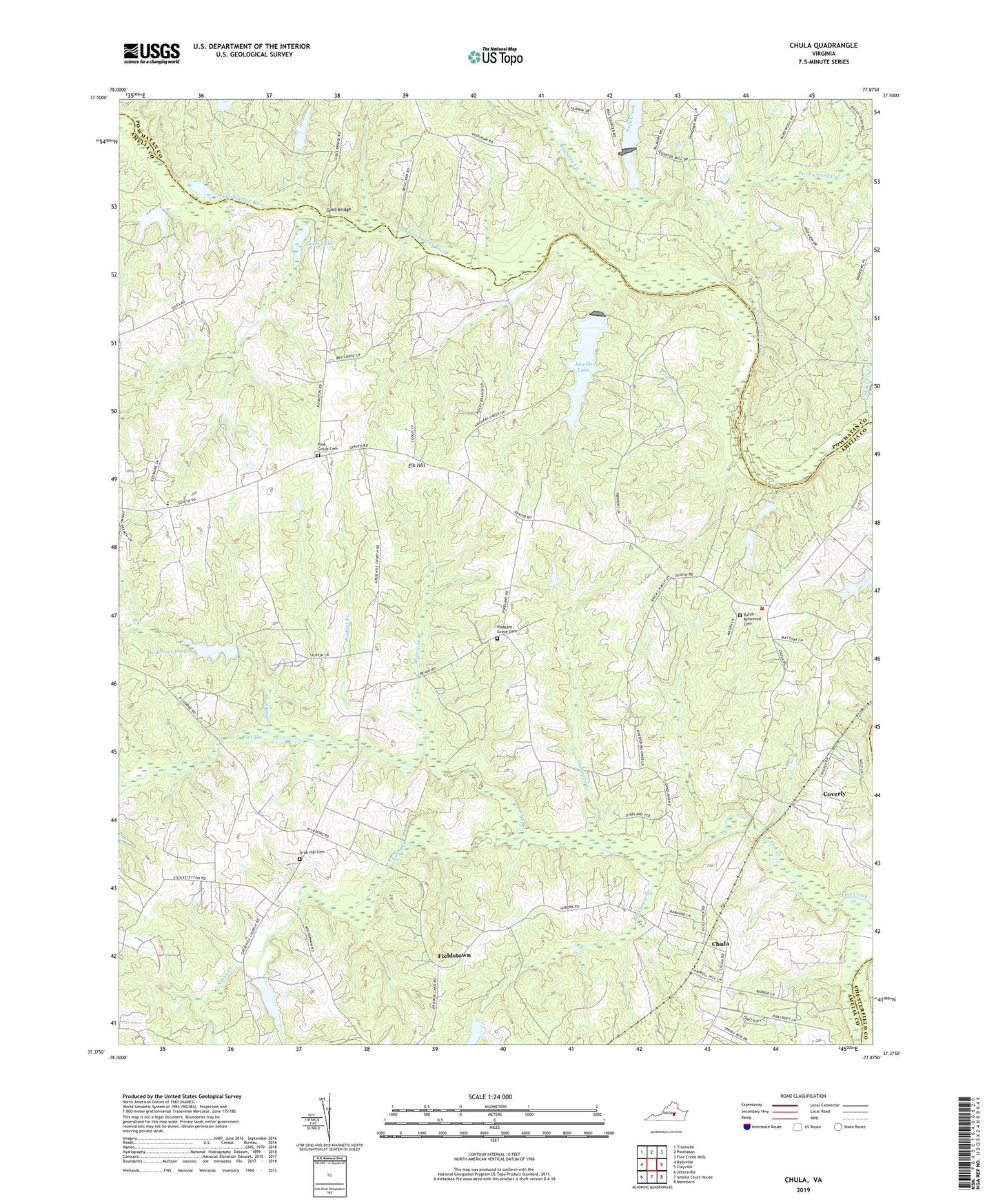 Chula Virginia US Topo Map Image