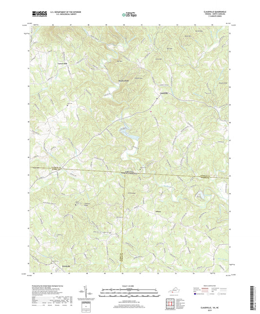 Claudville Virginia US Topo Map Image