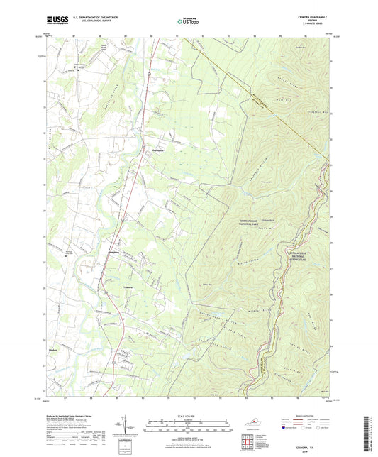 Crimora Virginia US Topo Map Image
