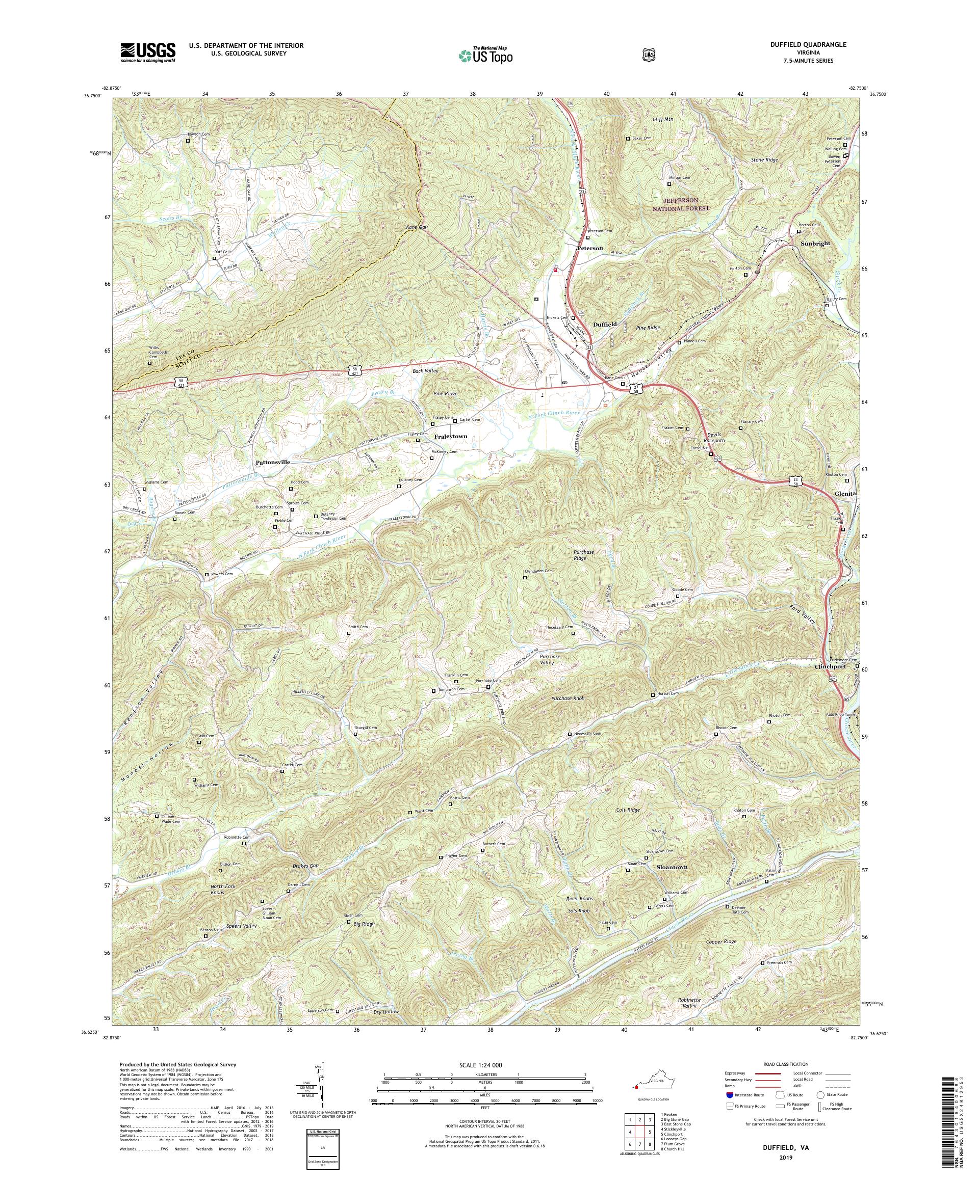 Duffield Virginia US Topo Map – MyTopo Map Store