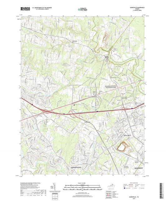 Gainesville Virginia US Topo Map Image