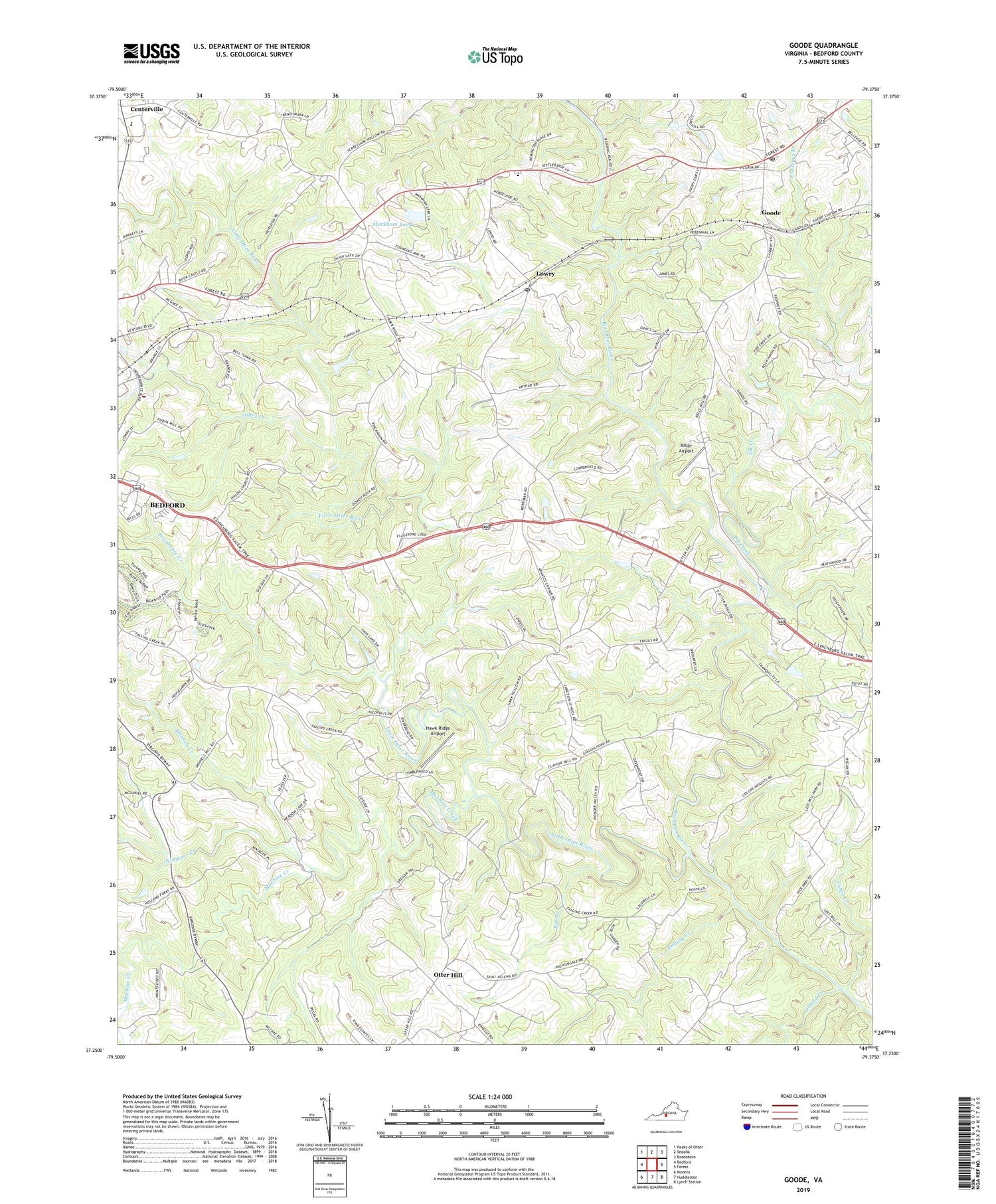 Goode Virginia US Topo Map Image