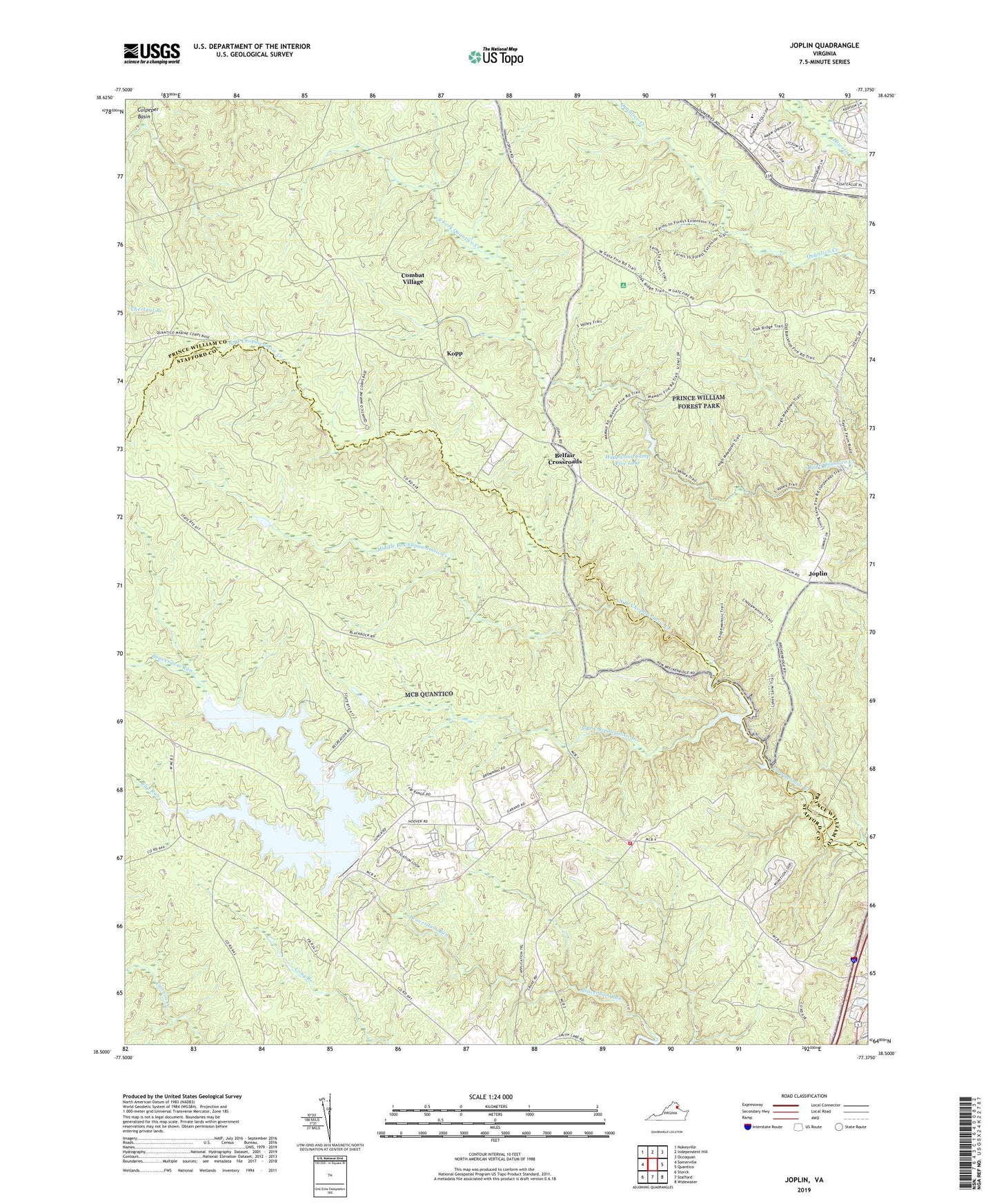 Joplin Virginia US Topo Map Image