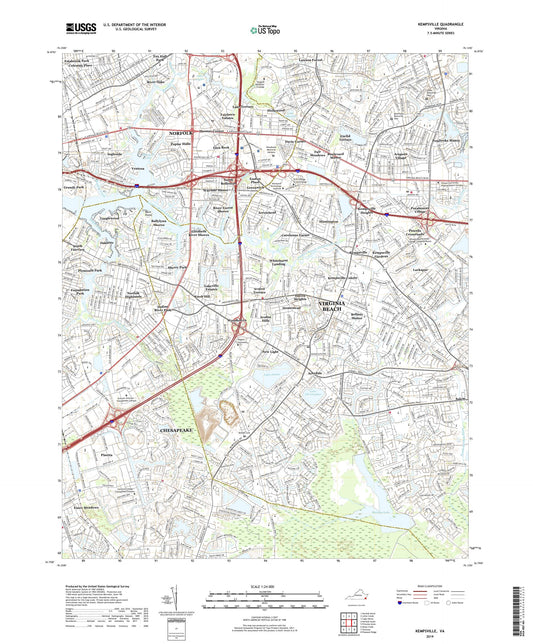 Kempsville Virginia US Topo Map Image