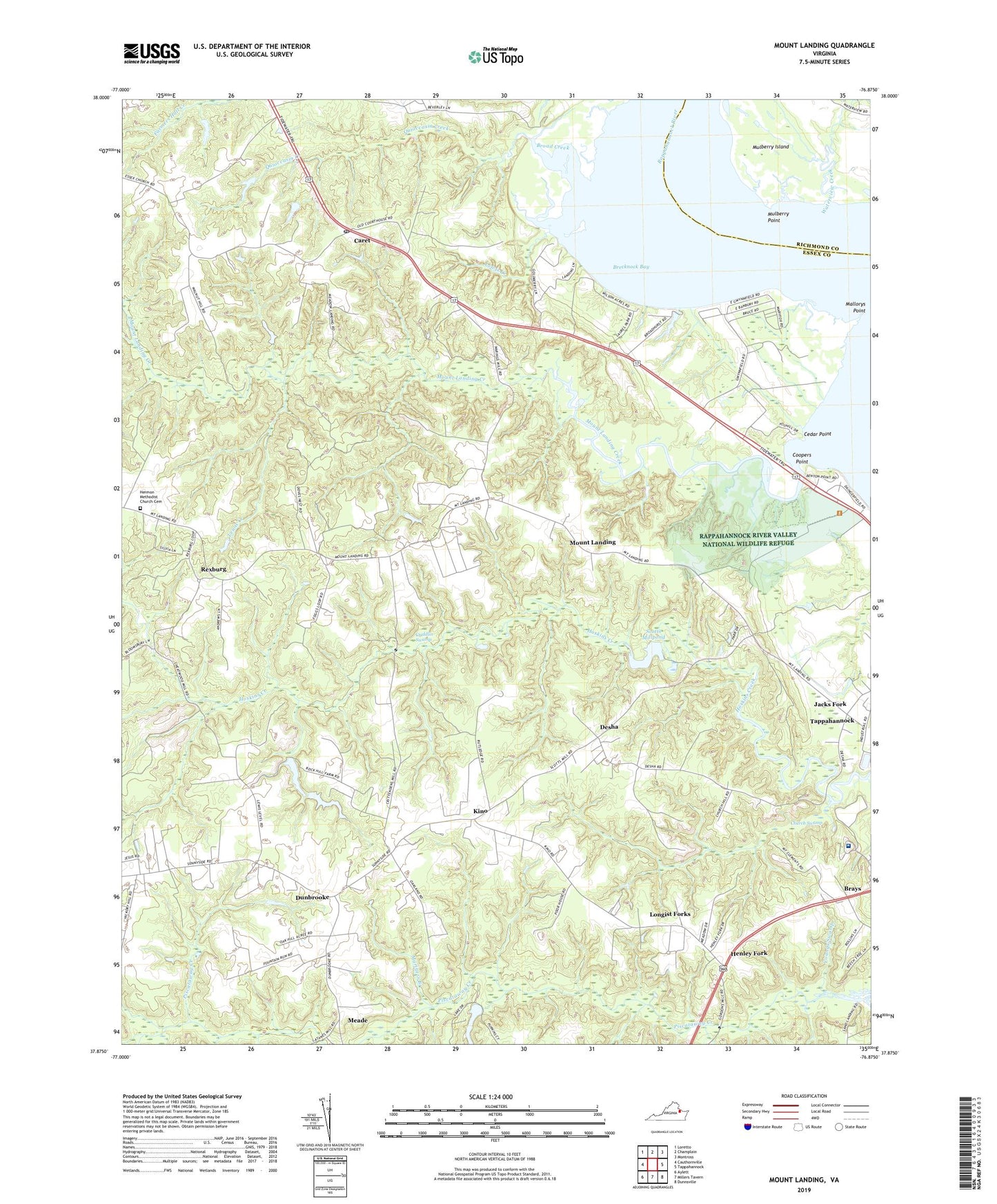 Mount Landing Virginia US Topo Map Image