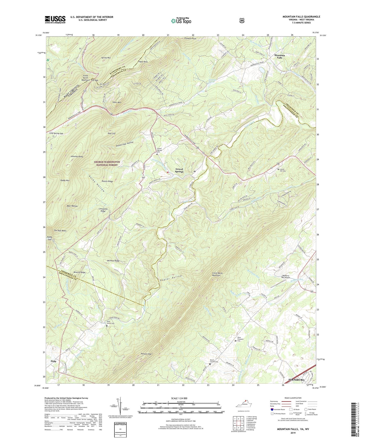 Mountain Falls Virginia US Topo Map Image